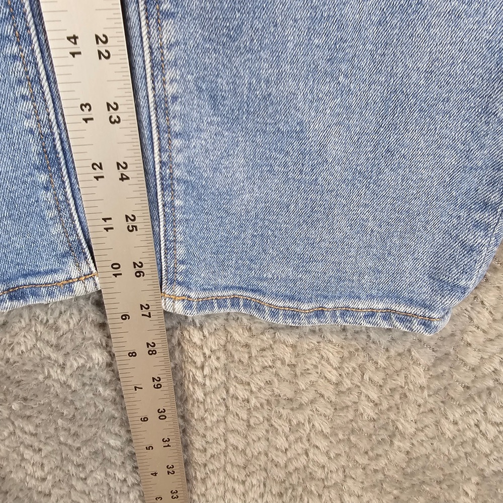 American Eagle Womens High Rise Mom‎ Jeans Medium Wash Blue Stretch Denim Size 8 - Picture 4 of 11